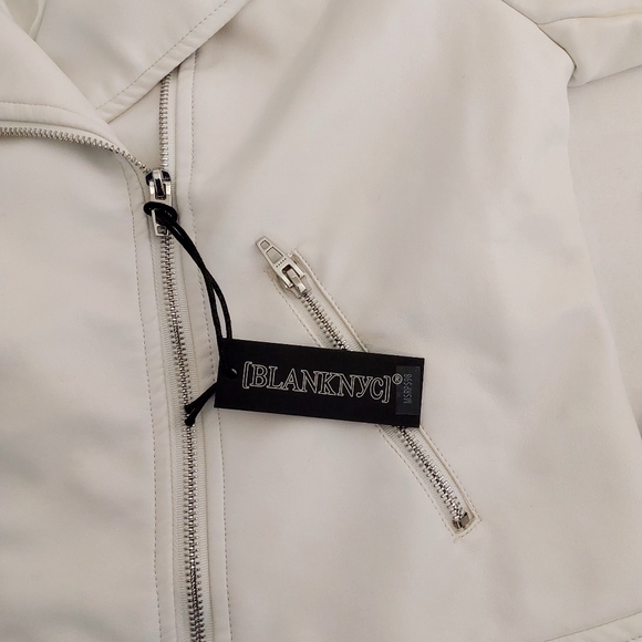 Blank NYC White Leather Moto Jacket - Picture 5 of 12